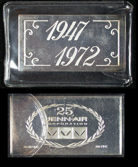 item425_A Jenn-Air 25th Anniversary Silver Bar.jpg